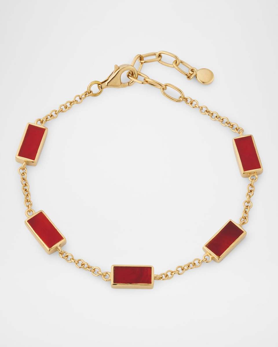 Five Station Dash Rectangle Bracelet